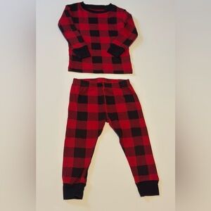 Carter’s Plaid Kids Pajamas - Red and Black 18 months